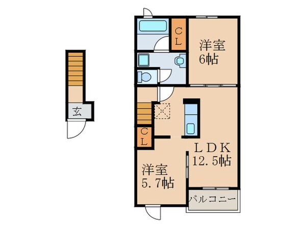 ディアコート苅田の物件間取画像